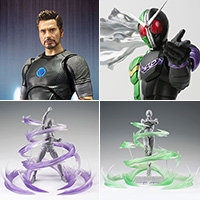 真骨彫 仮面ライダーW、トニー・スターク、魂EFFECT WIND（Green／Violet）が店頭予約受付開始！