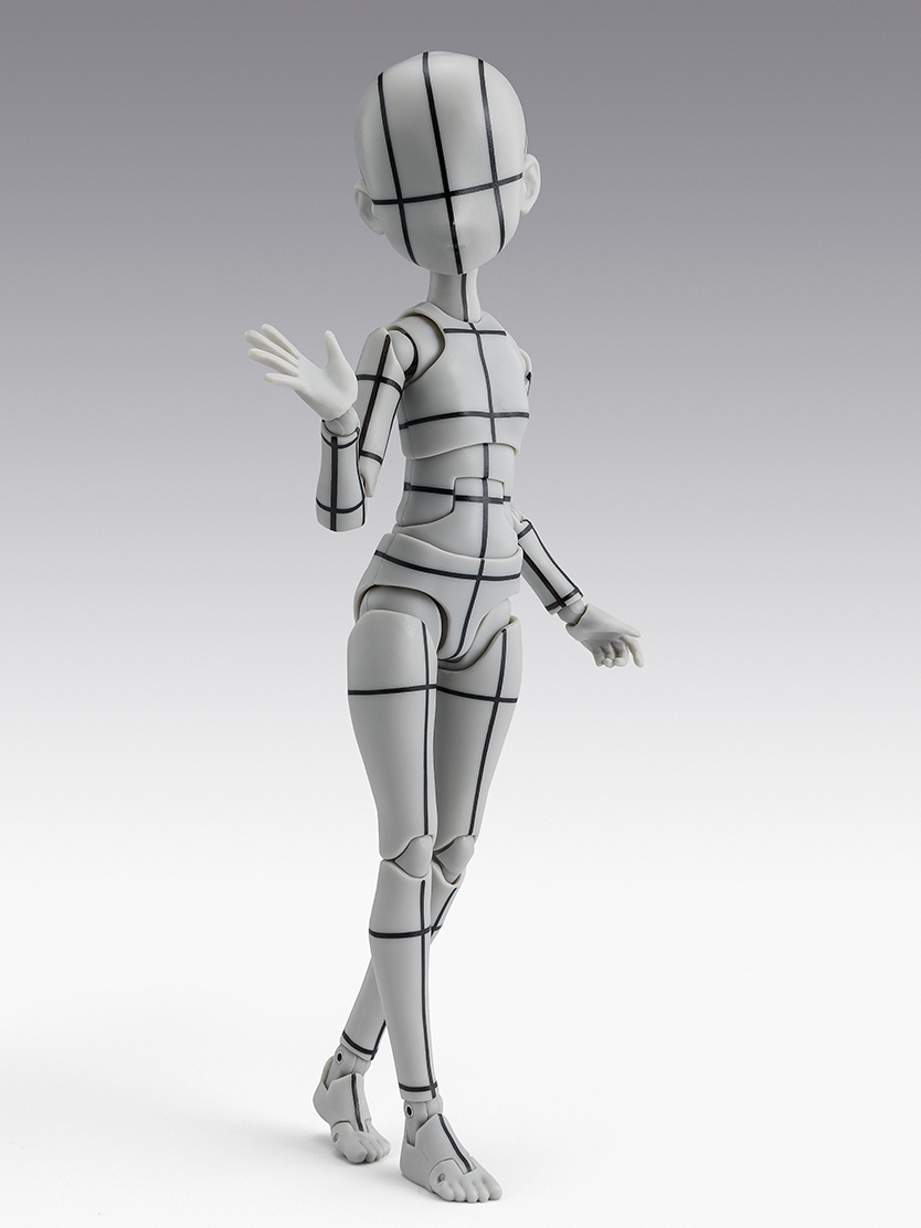 ボディくん / ボディちゃん シリーズ フィギュア S.H.Figuarts ボディちゃん -杉森建- Edition-ワイヤーフレーム-(Gray Color Ver.)