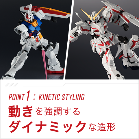 Point1：KINETIC STYLING 動きを強調する
ダイナミックな造形