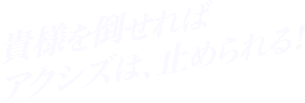 貴様を倒せれば アクシズは、止められる！